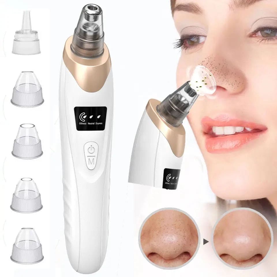 Electric Blackhead Remover, Vacuum Acne Cleaner, Black Spots Removal Device, Pore Cleaner Machine, Skin Care Tools, 5 Heads Suction Machine,  Vacuum Electric Black Head Extractions Tool, Electric Facial Pore Cleaner, Exfoliating Beauty Device